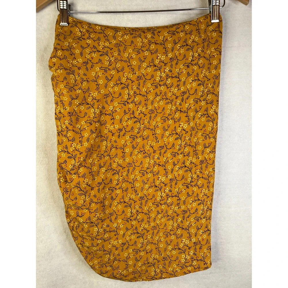 Veronica Beard Ruched Skirt Sz 0 in Saffron
